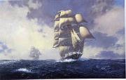unknow artist Seascape, boats, ships and warships.97 oil painting on canvas